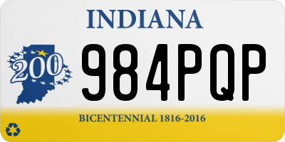 IN license plate 984PQP