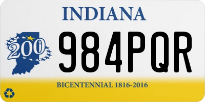 IN license plate 984PQR