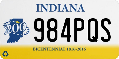 IN license plate 984PQS