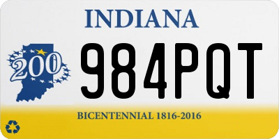 IN license plate 984PQT