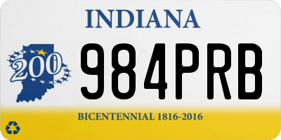 IN license plate 984PRB