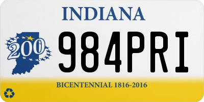 IN license plate 984PRI