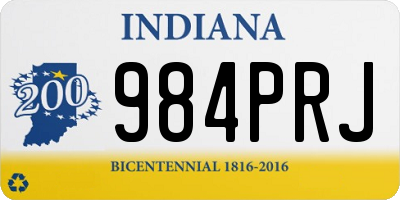 IN license plate 984PRJ