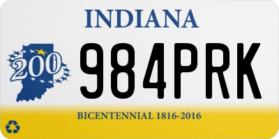 IN license plate 984PRK