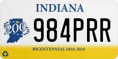 IN license plate 984PRR
