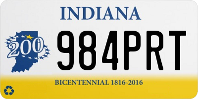 IN license plate 984PRT