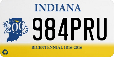 IN license plate 984PRU