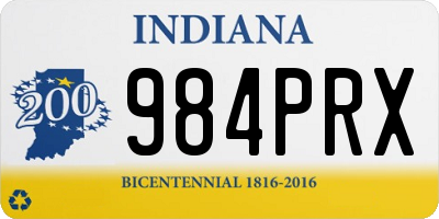 IN license plate 984PRX