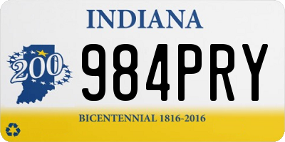 IN license plate 984PRY