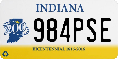 IN license plate 984PSE