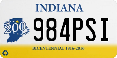 IN license plate 984PSI