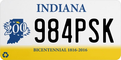 IN license plate 984PSK