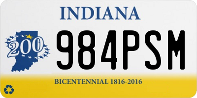 IN license plate 984PSM