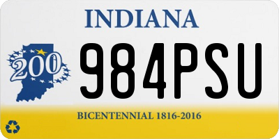 IN license plate 984PSU