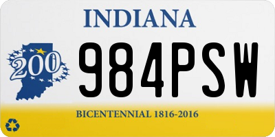 IN license plate 984PSW