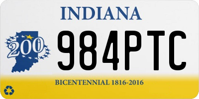 IN license plate 984PTC