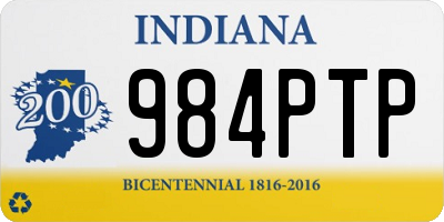 IN license plate 984PTP