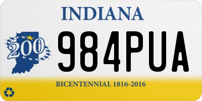 IN license plate 984PUA