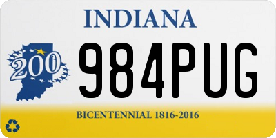 IN license plate 984PUG