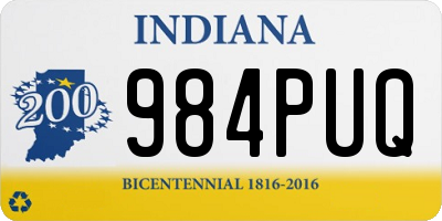 IN license plate 984PUQ