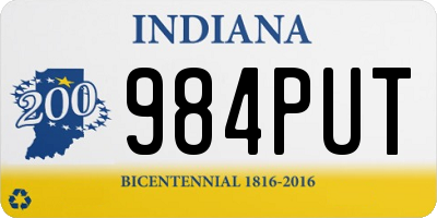 IN license plate 984PUT