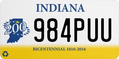 IN license plate 984PUU