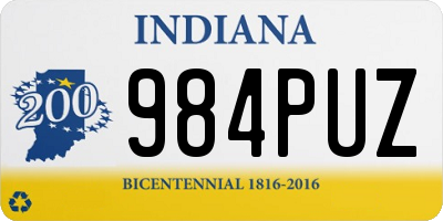 IN license plate 984PUZ