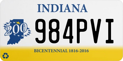 IN license plate 984PVI