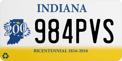 IN license plate 984PVS