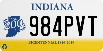 IN license plate 984PVT