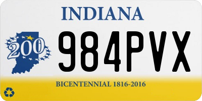 IN license plate 984PVX