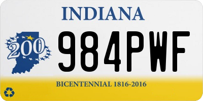 IN license plate 984PWF