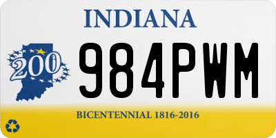 IN license plate 984PWM