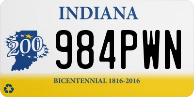 IN license plate 984PWN