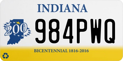 IN license plate 984PWQ