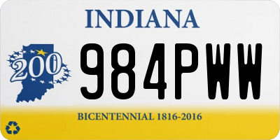 IN license plate 984PWW