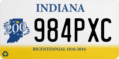 IN license plate 984PXC
