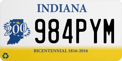 IN license plate 984PYM
