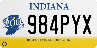 IN license plate 984PYX