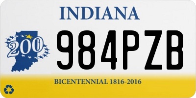 IN license plate 984PZB