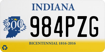 IN license plate 984PZG