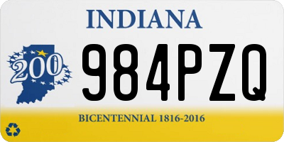 IN license plate 984PZQ