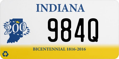 IN license plate 984Q