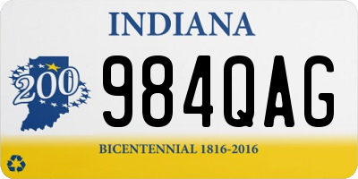 IN license plate 984QAG