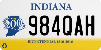 IN license plate 984QAH