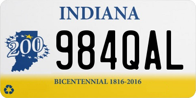 IN license plate 984QAL