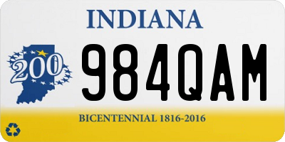 IN license plate 984QAM