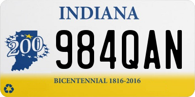 IN license plate 984QAN