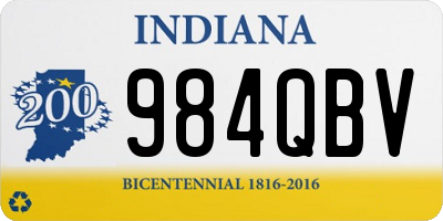 IN license plate 984QBV