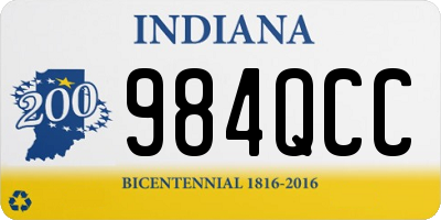 IN license plate 984QCC